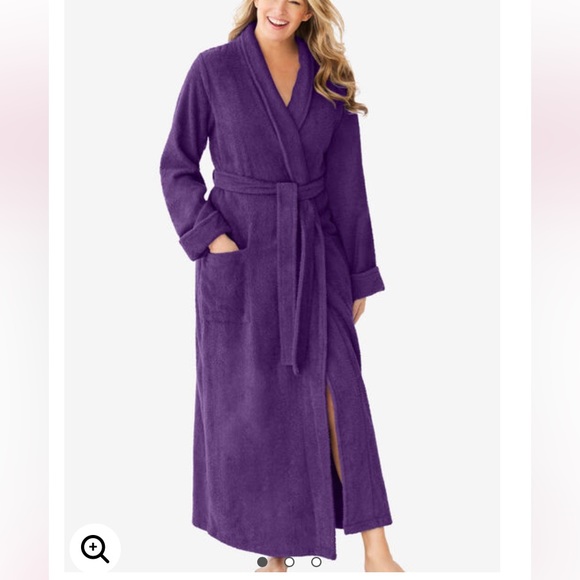 Woman Within Intimates & Sleepwear New Cotton Terry Belted Robe